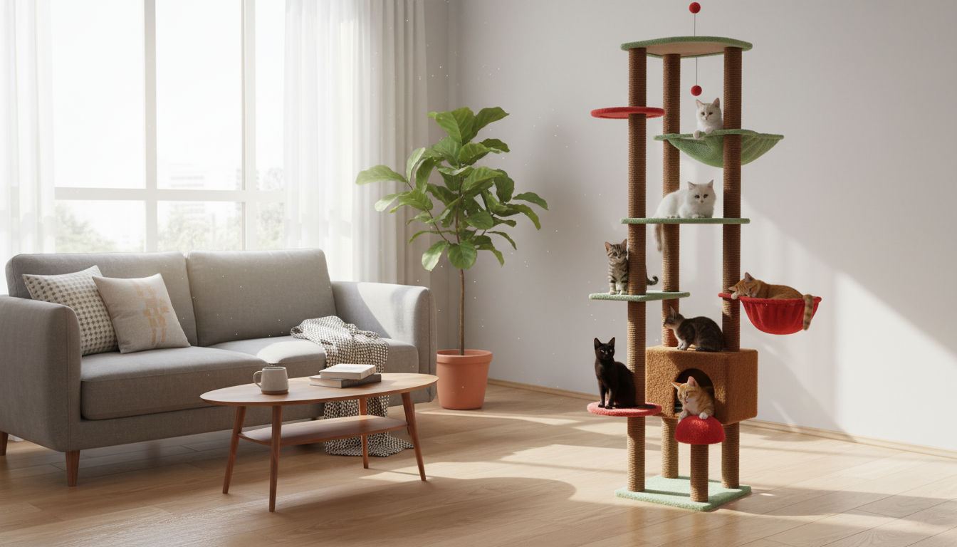 Cactus Floor-to-Ceiling Cat Tree: Adjustable Tower
